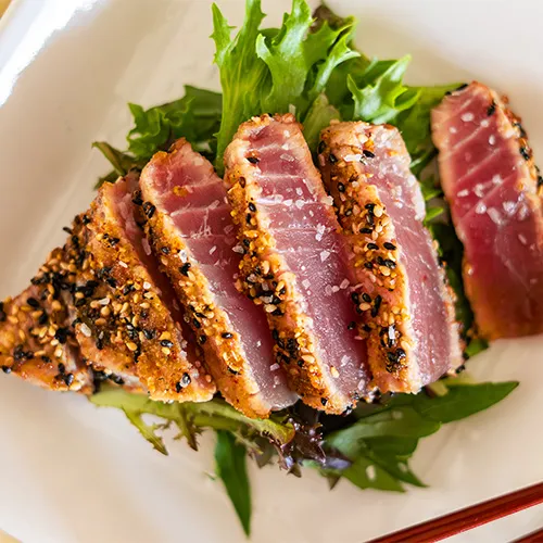 Seared Ahi Tuna (Sesame–Togarashi Crust)