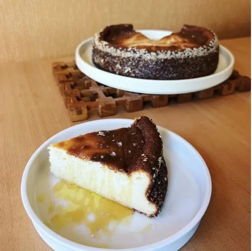 Salty Honey Ricotta Cheesecake