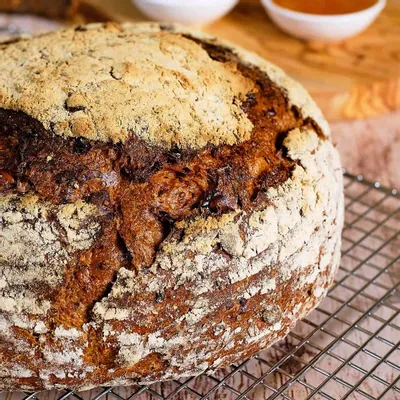 Recipe 'No-Knead Multigrain Bread (High Protein)'