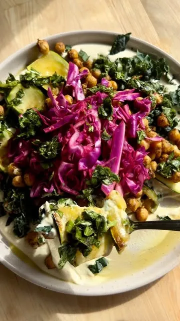 Whipped Tofu with Spiced Chickpeas