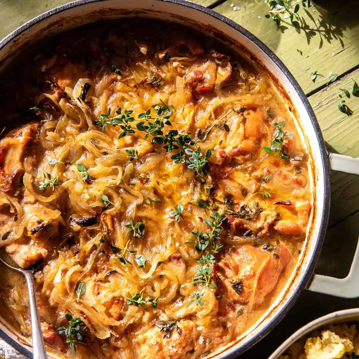 Crockpot Pumpkin Beer Braised Chicken Pot Roast