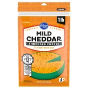 Kroger Shredded Cheese, Mild Cheddar