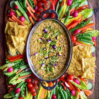 Recipe 'Charred Corn, Poblano and Jalapeño Dip (Grill or Oven)'