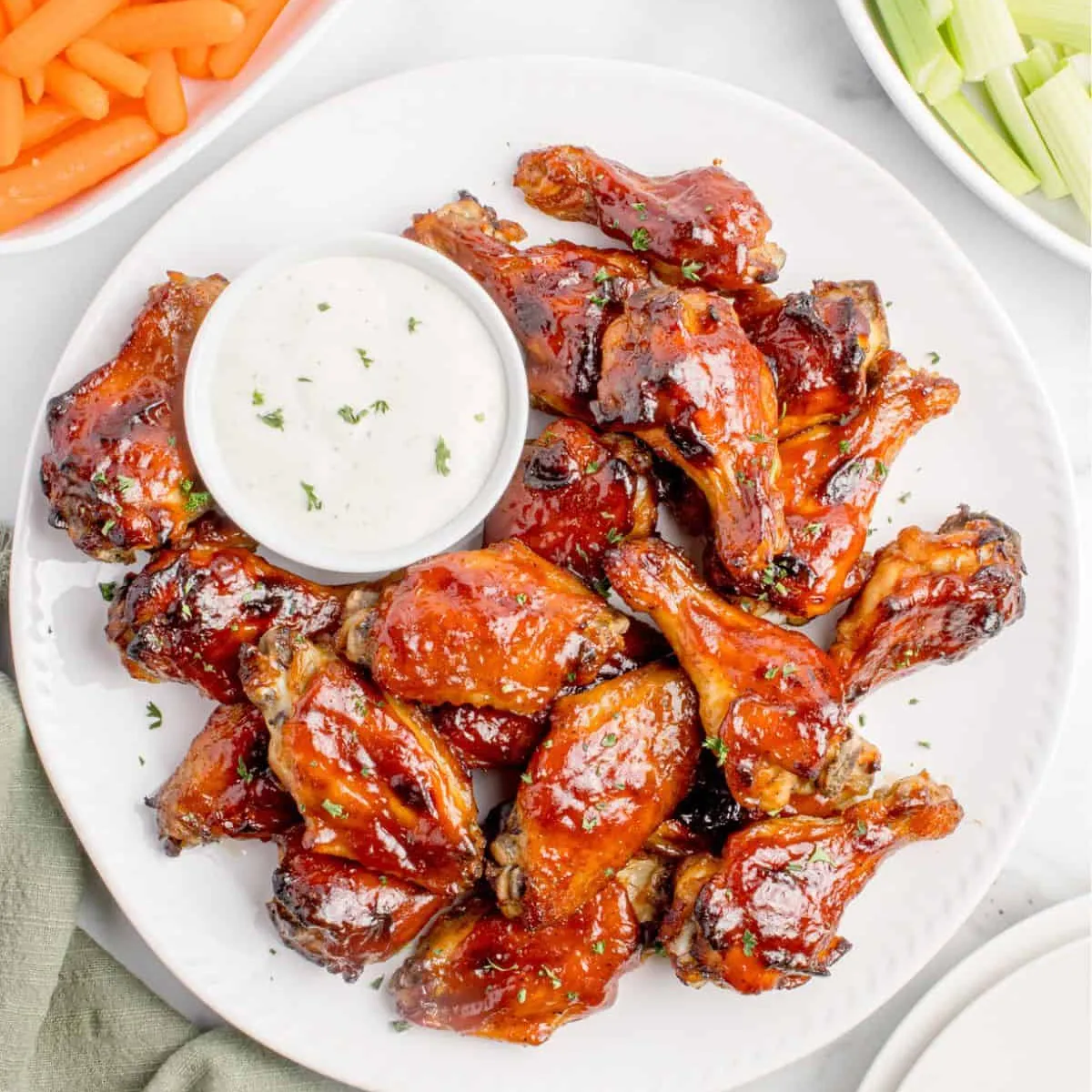 Sticky Baked BBQ Chicken Wings