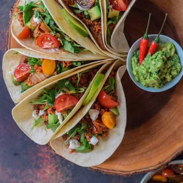 Refried Bean Tacos with Avocado