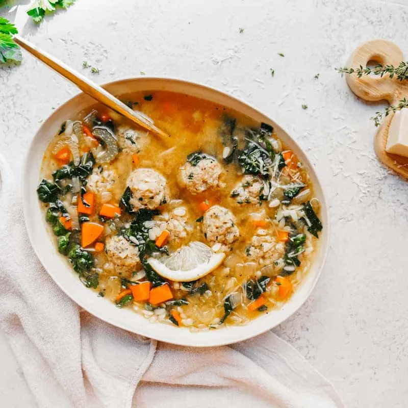 Delicious + Easy Vegan Italian Wedding Soup