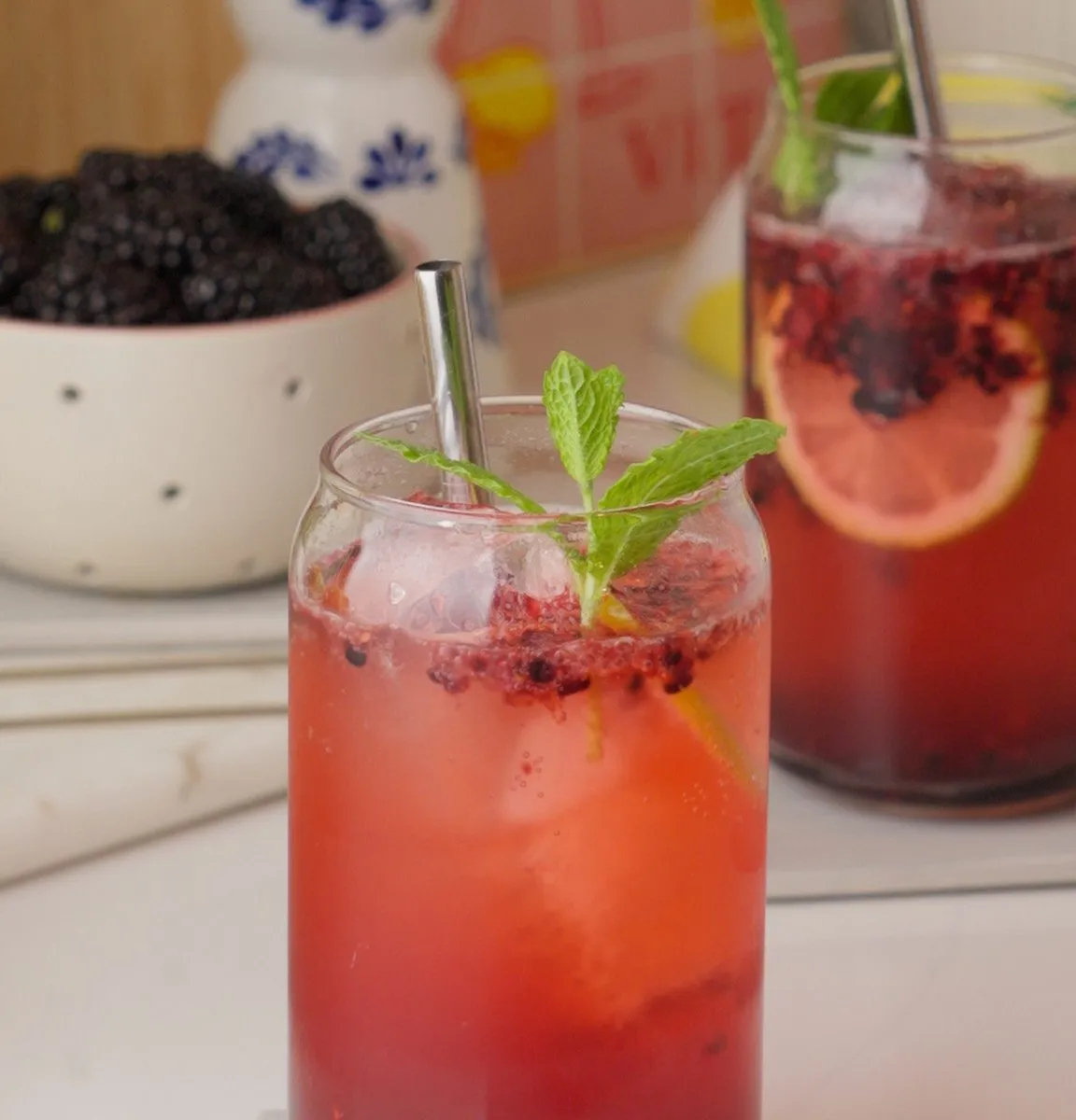 Blackberry Sparkling Lemonade