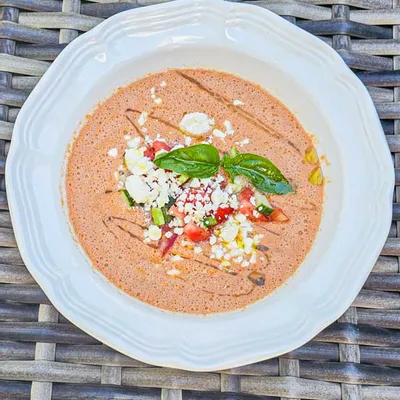 Recipe 'Tomato, Watermelon and Cucumber Gazpacho - Low Carb Recipe'