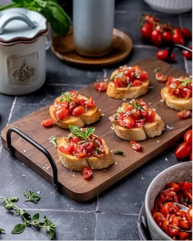 Easy Bruschetta with Marinated Tomatoes and Balsamic Vinegar