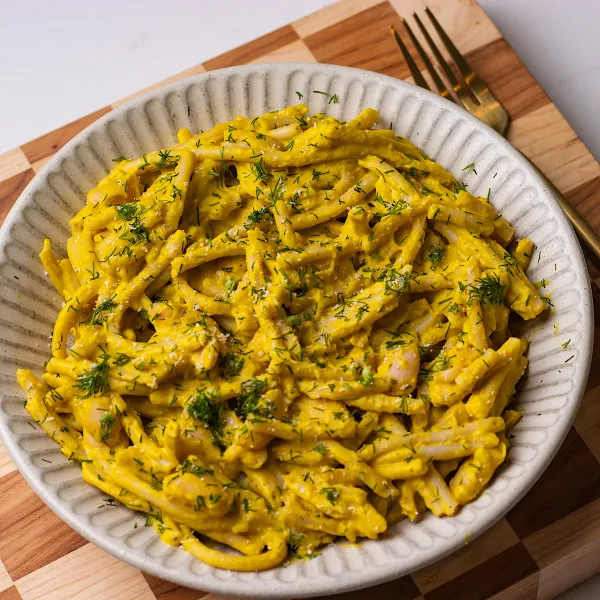 Baked Carrot Feta Pasta (High Protein)